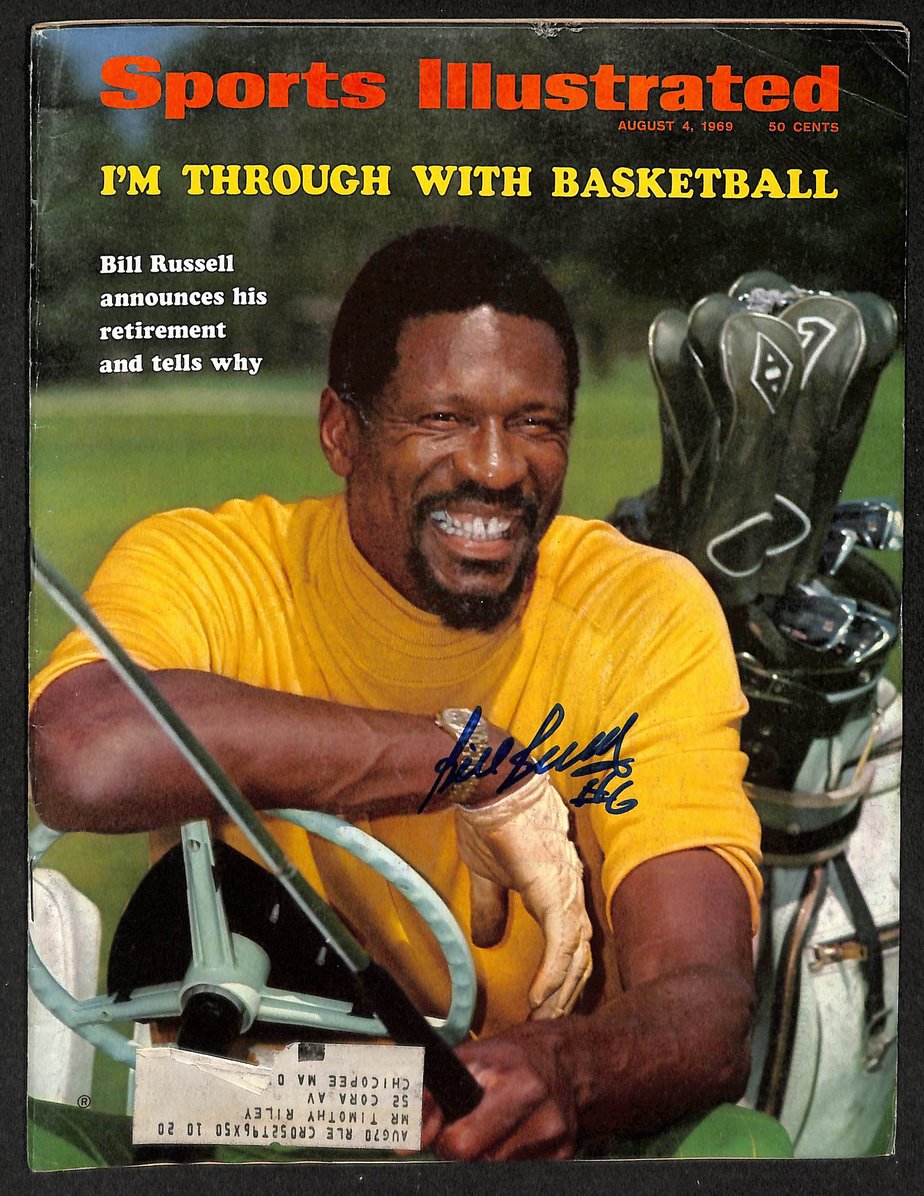 Bill Russell HOF Signed/Autographed 1969 Sports Illustrated Celtics JSA 212884