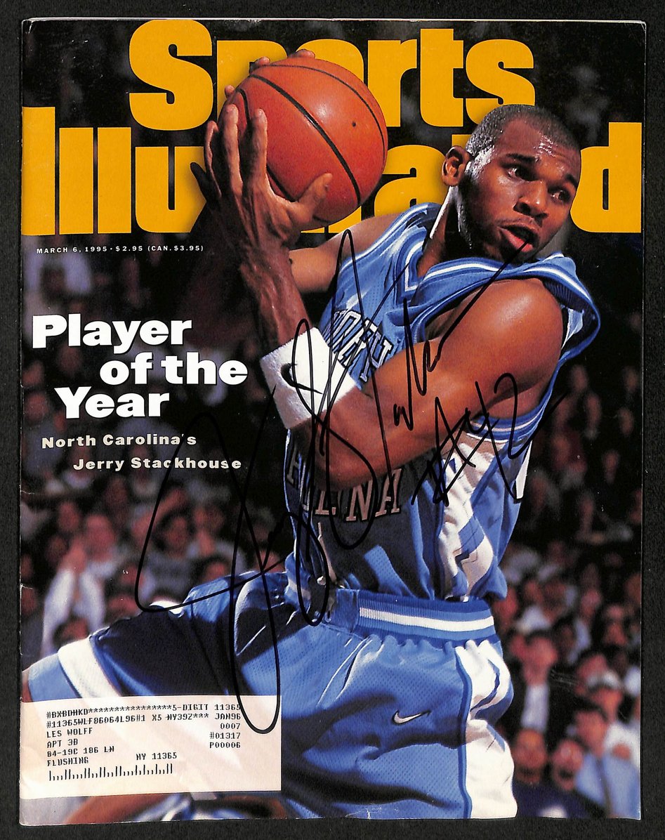 Jerry Stackhouse Signed/Autographed 1995 Sports Illustrated UNC JSA 212885