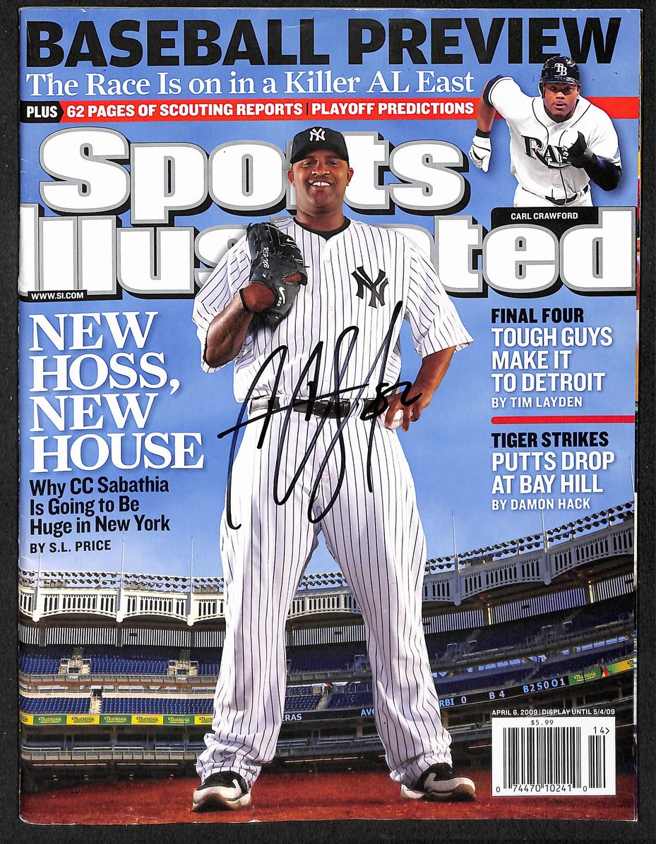 CC Sabathia HOF Signed 2009 Sports Illustrated Newsstand Yankees JSA 212888