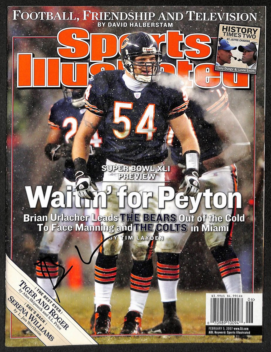 Brian Urlacher HOF Signed 2007 Sports Illustrated Newsstand Bears JSA 212891