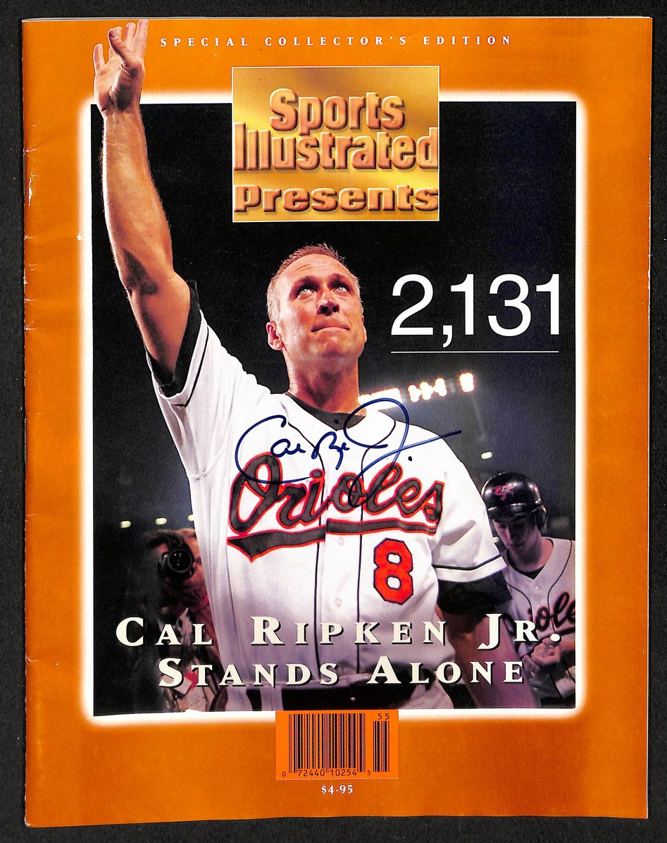 Cal Ripken Jr HOF Signed 2131 Streak Comm Sports Illustrated Orioles JSA 212892