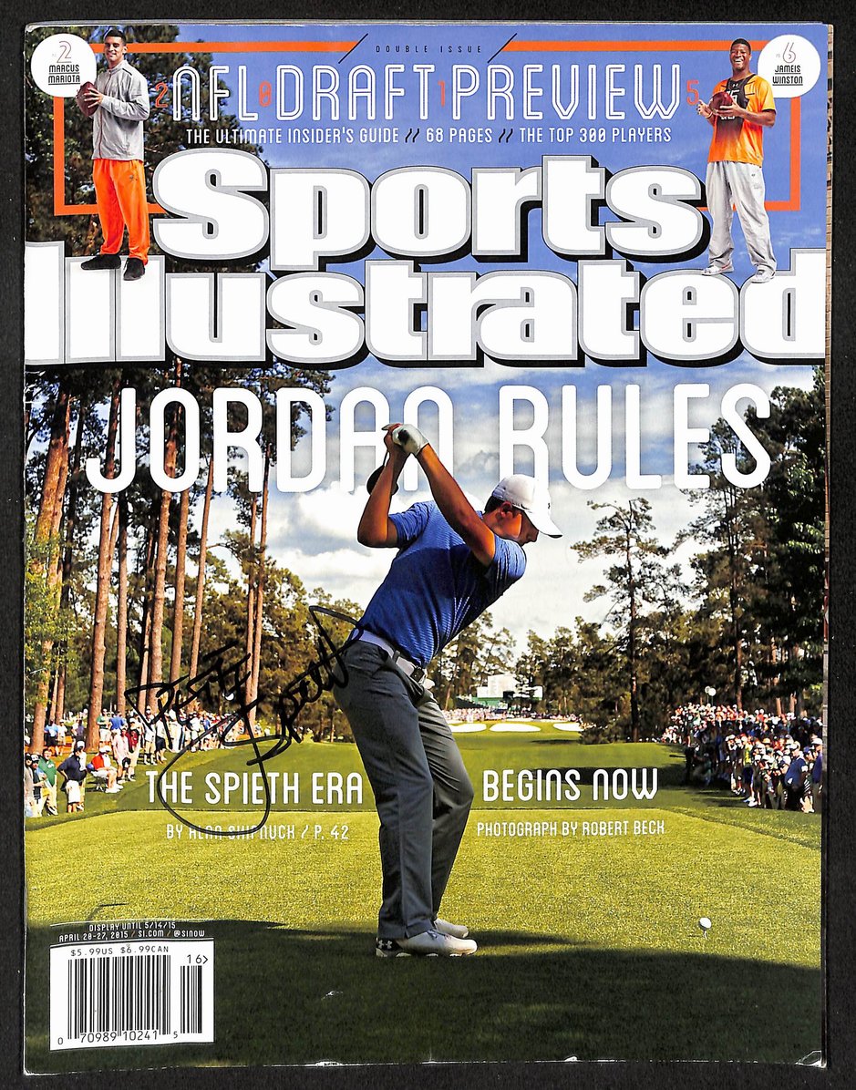 Jordan Spieth Signed/Autographed 2015 Sports Illustrated Golf JSA 212893