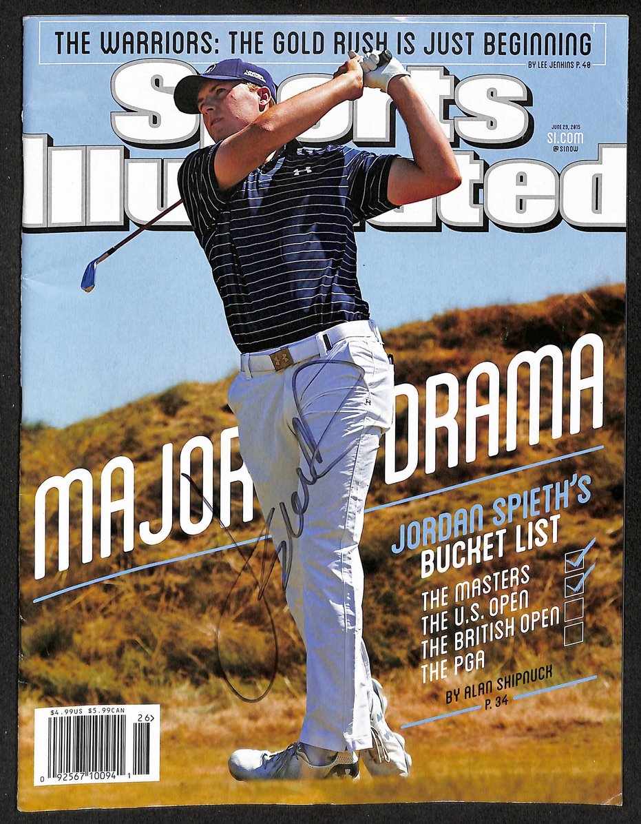 Jordan Spieth Signed 2015 Sports Illustrated Newsstand No Label Golf JSA 212894