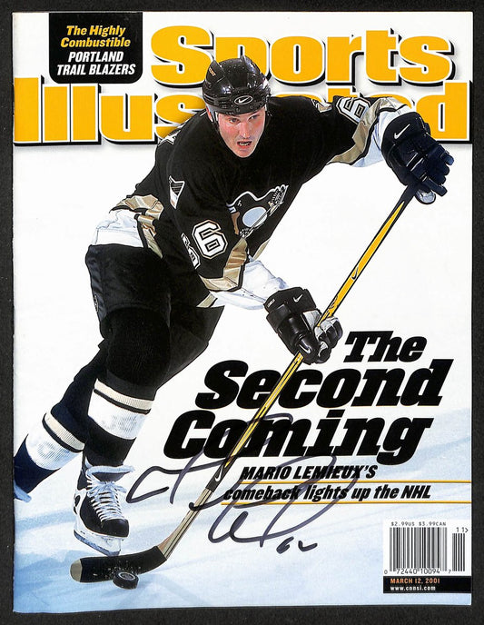 Mario Lemieux HOF Signed 2001 Sports Illustrated Newsstand No Label  JSA 212898