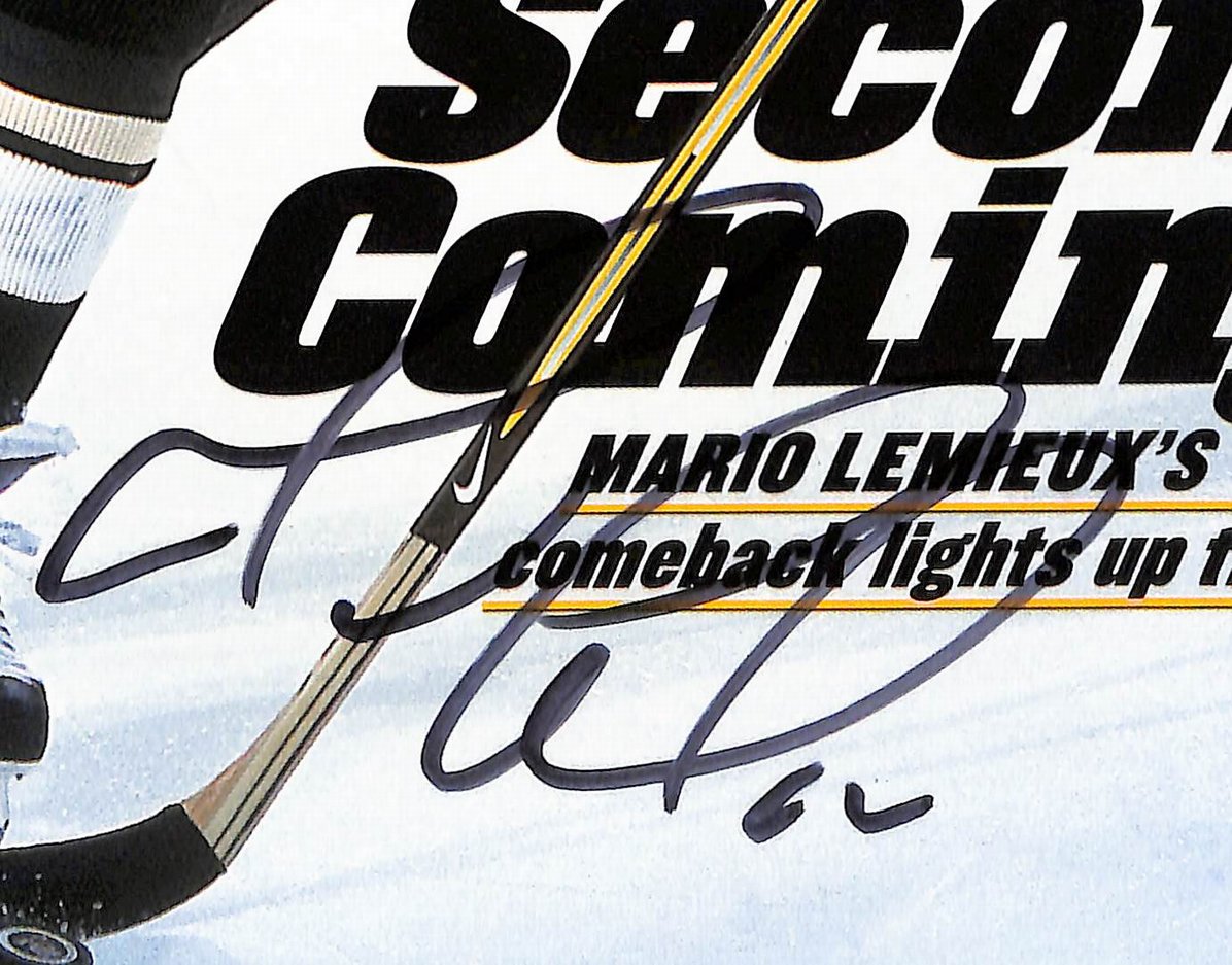 Mario Lemieux HOF Signed 2001 Sports Illustrated Newsstand No Label  JSA 212898