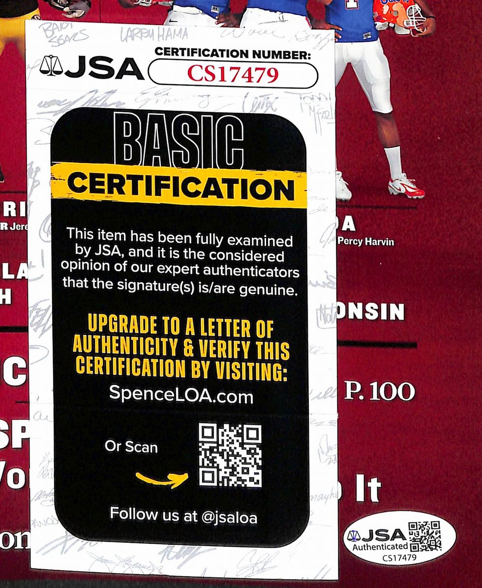 Stafford Ellerbe & Moreno Signed 2008 Sports Illustrated No Label Georgia JSA 05