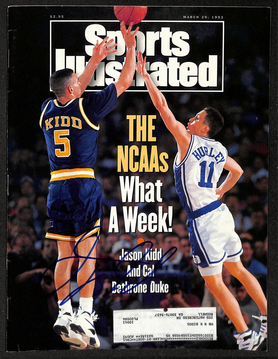 Jason Kidd HOF Signed/Autographed 1993 Sports Illustrated Cal JSA 212909