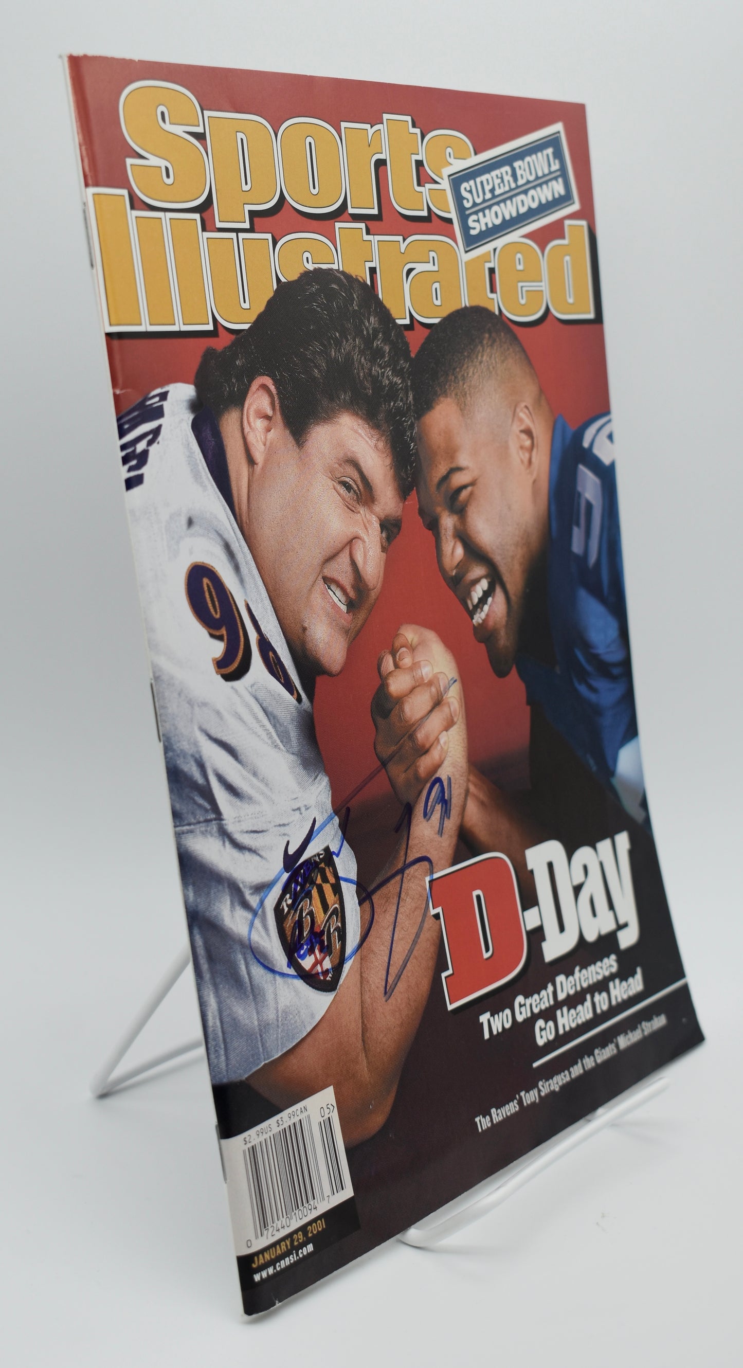 Tony Siragusa Signed 2001 Sports Illustrated Newsstand No Label Ravens JSA 12911