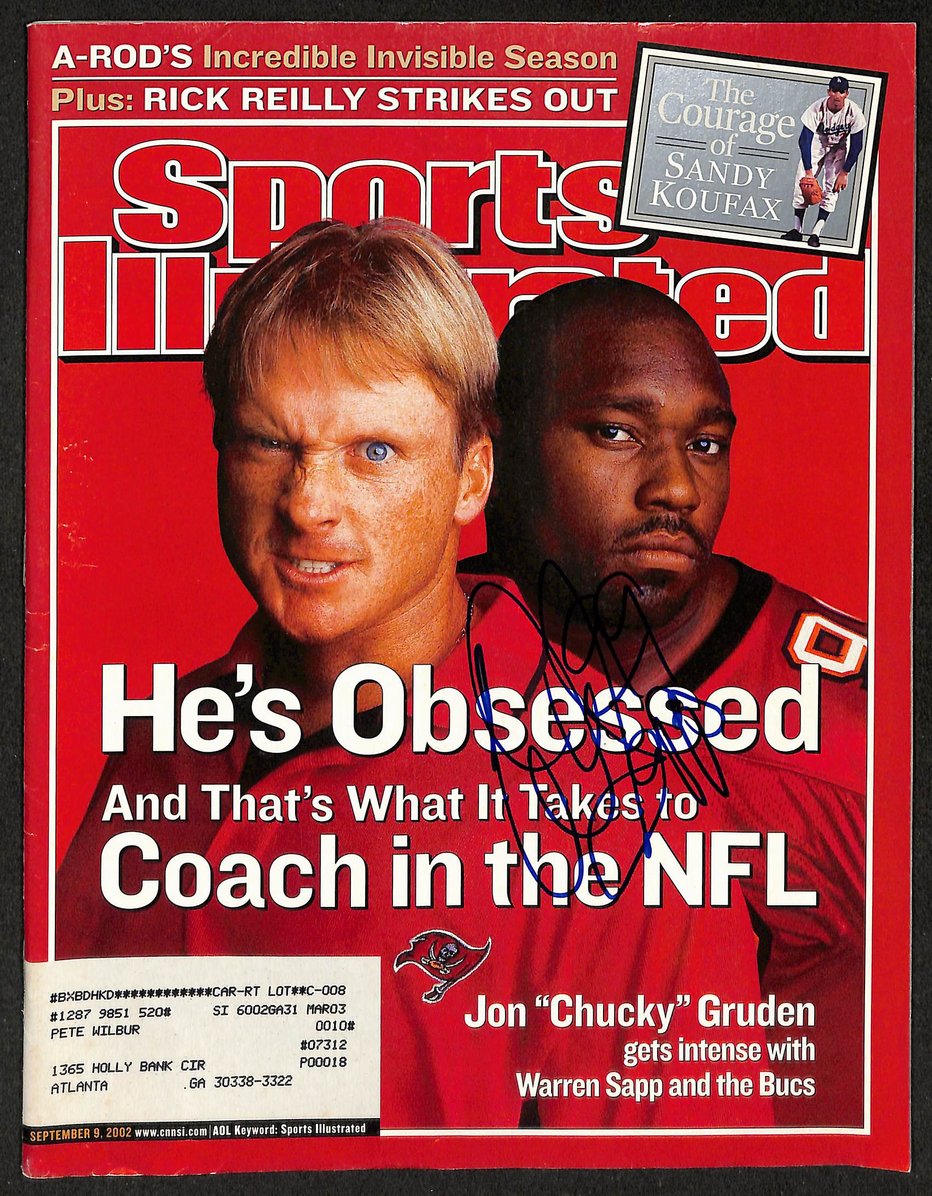 Warren Sapp HOF Signed/Autographed 2002 Sports Illustrated Buccaneers JSA 212913