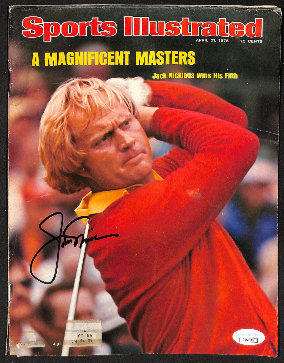 Jack Nicklaus Signed 1975 Sports Illustrated Label Removed JSA 212919