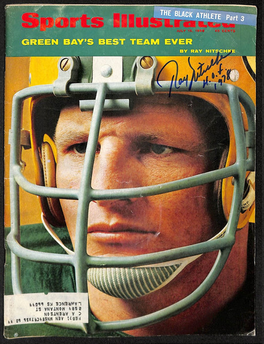 Ray Nitschke HOF Signed/Autographed 1968 Sports Illustrated Packers PSA 212921