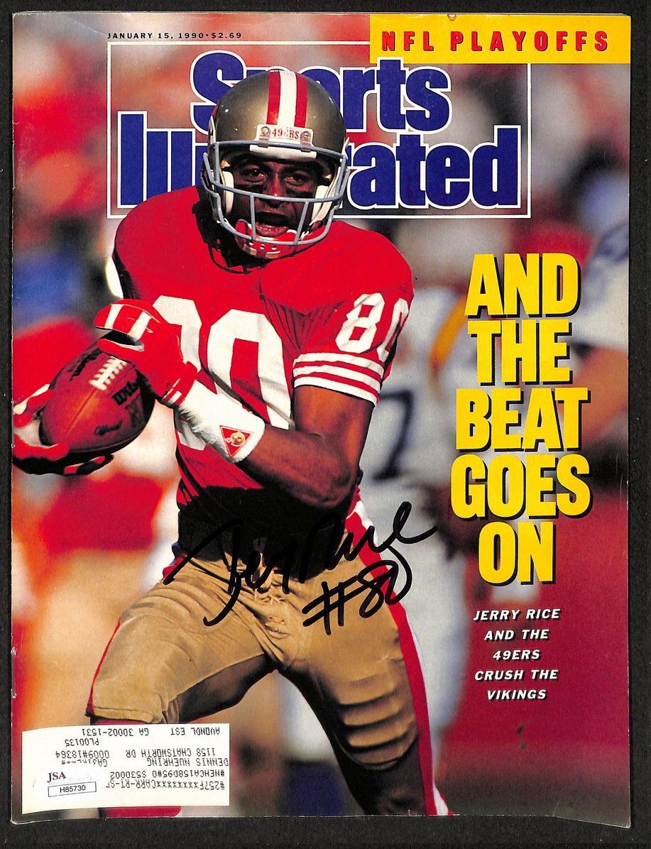 Jerry Rice HOF Signed/Autographed 1990 Sports Illustrated 49ers JSA 212924