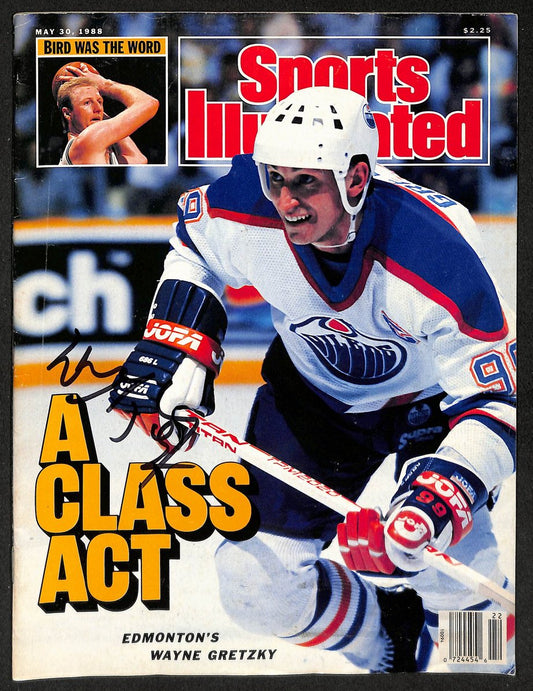 Wayne Gretzky HOF Signed 1988 Sports Illustrated - Label Removed Oilers JSA 2925