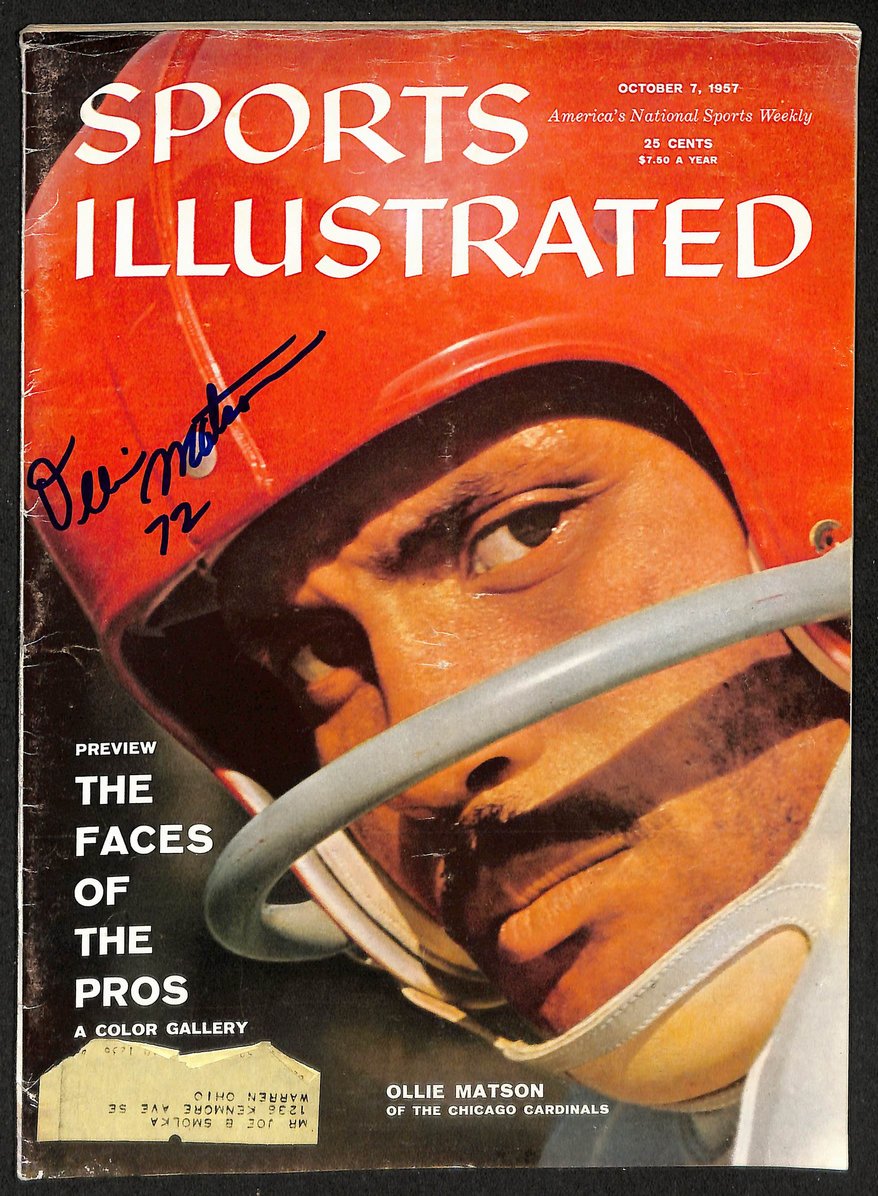 Ollie Matson HOF Signed/Autographed 1957 Sports Illustrated Cardinals JSA 212929