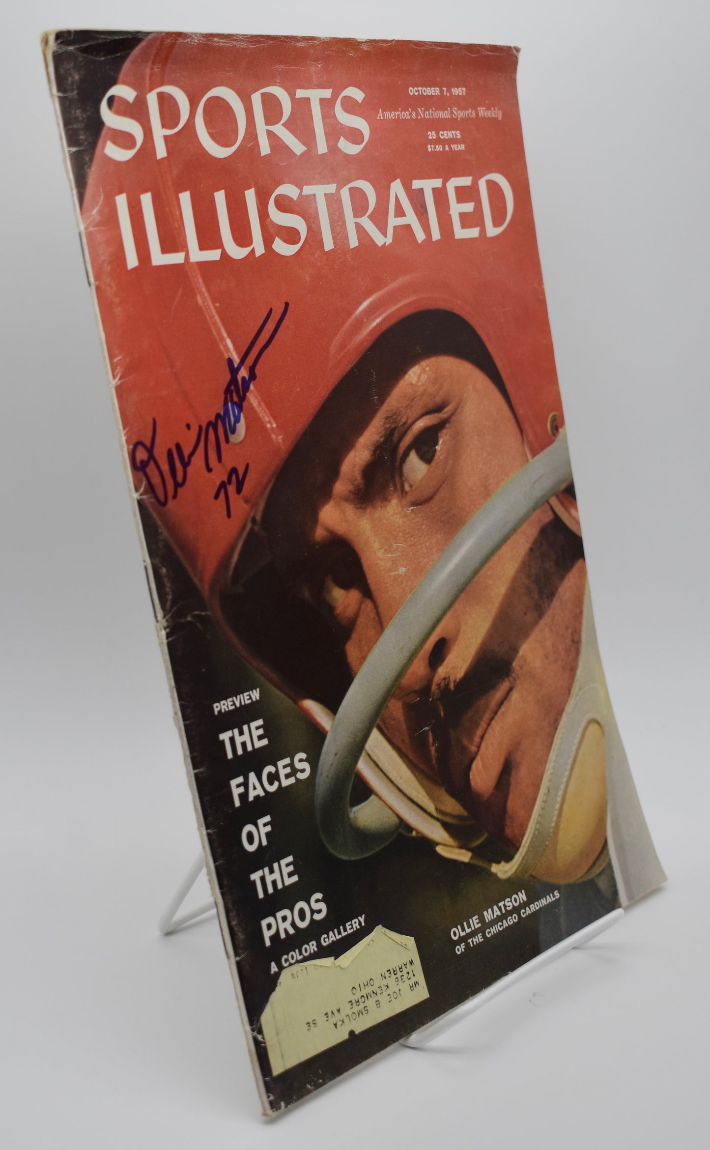 Ollie Matson HOF Signed/Autographed 1957 Sports Illustrated Cardinals JSA 212929