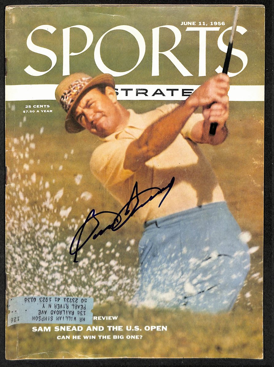Sam Snead Signed/Autographed 1956 Sports Illustrated Golf JSA 212930