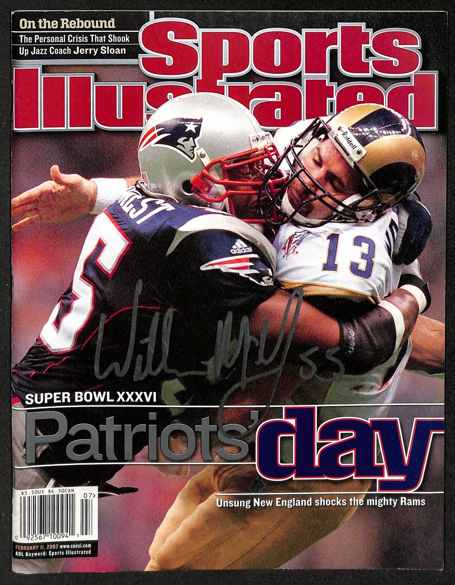 Willie McGinest Signed 2002 Sports Illustrated Newsstand No Label SB JSA 212932