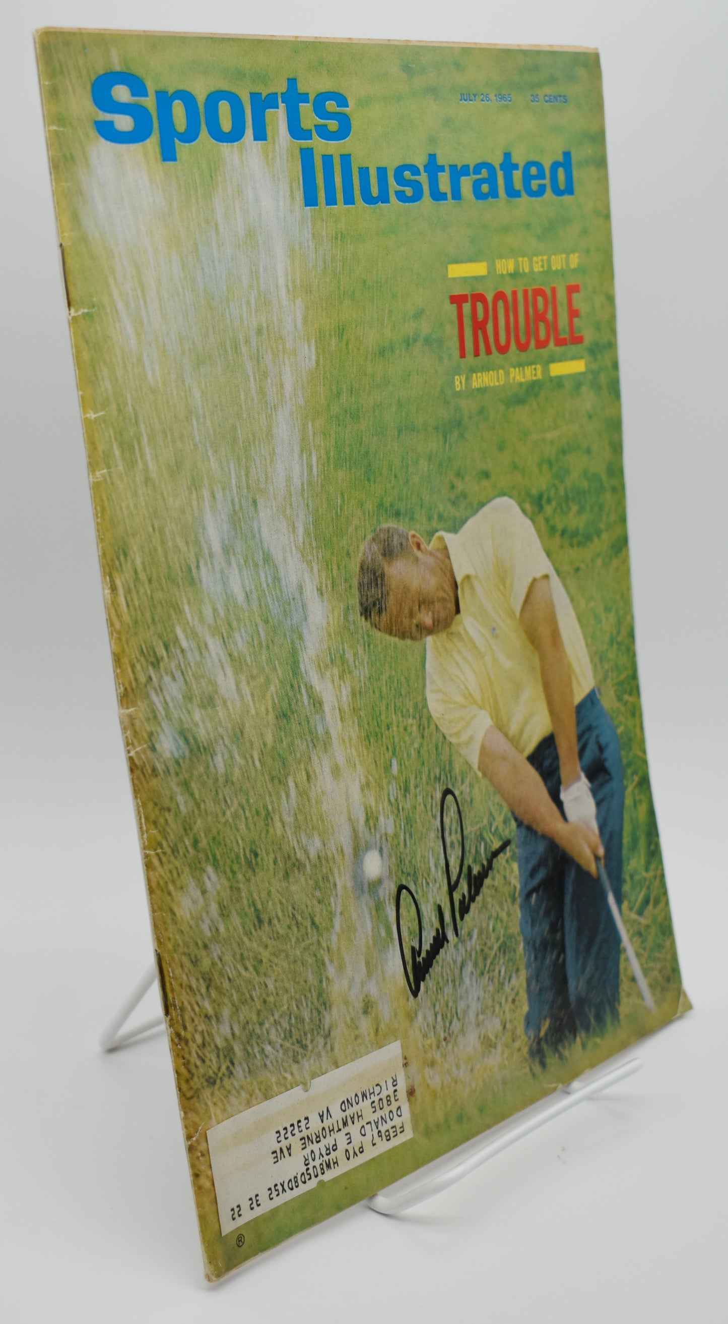 Arnold Palmer Signed/Autographed 1965 Sports Illustrated Golf JSA 212934