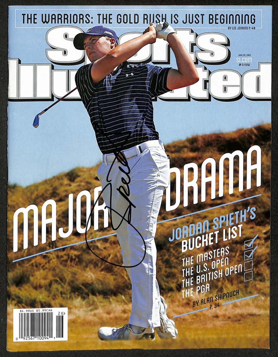 Jordan Spieth Signed 2015 Sports Illustrated Newsstand No Label Golf JSA 212941