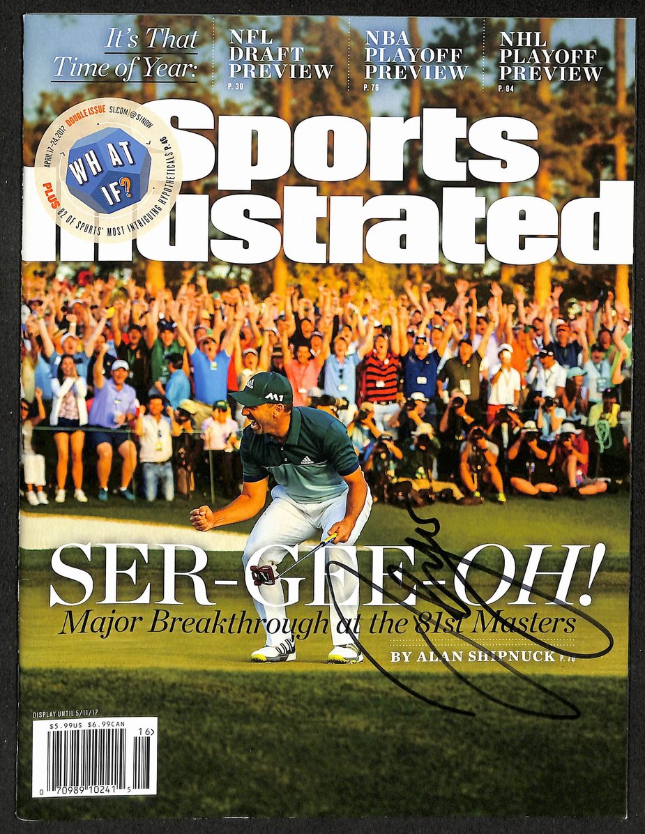 Sergio Garcia Signed 2017 Sports Illustrated Newsstand No Label Golf JSA 212942