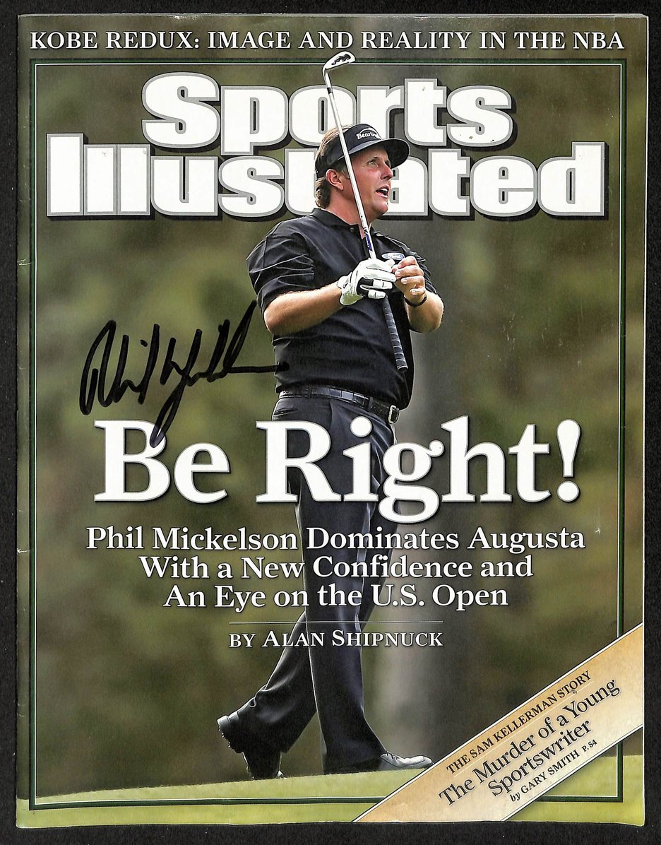 Phil Mickelson Signed 2006 Sports Illustrated No Label Golf JSA 212943