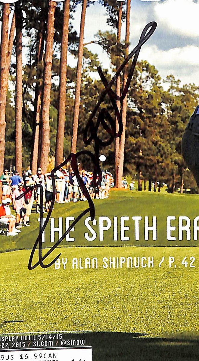 Jordan Spieth Signed 2015 Sports Illustrated Newsstand No Label Golf JSA 212950