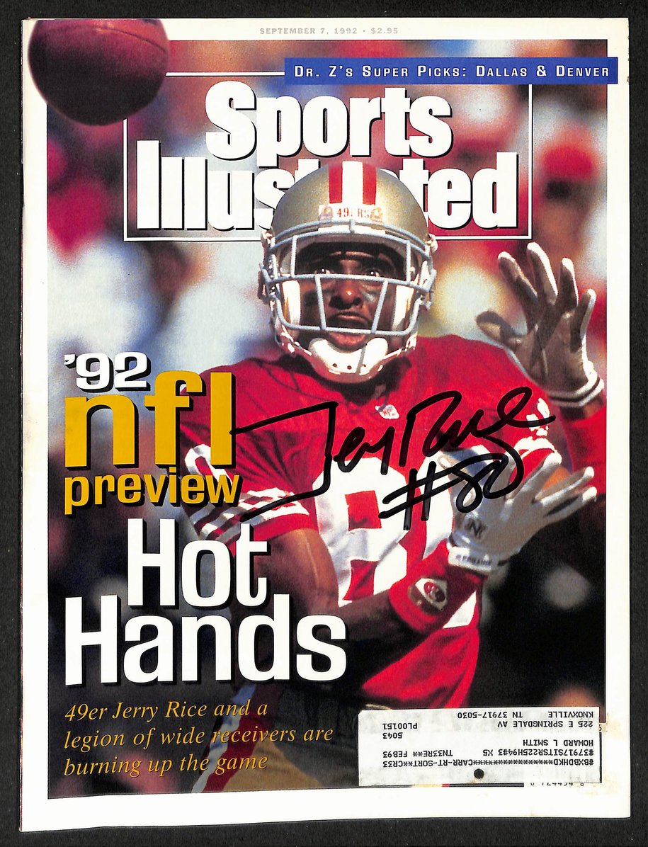 Jerry Rice HOF Signed/Autographed 1992 Sports Illustrated 49ers JSA 212951