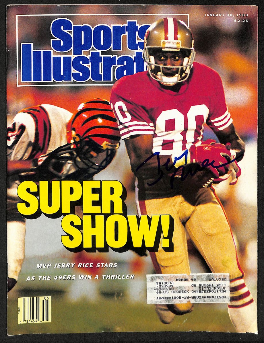 Jerry Rice HOF Signed/Autographed 1989 Sports Illustrated 49ers JSA 212952