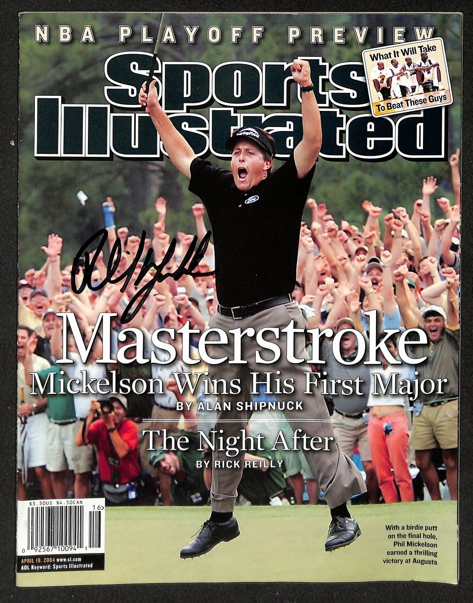 Phil Mickelson Signed 2004 Sports Illustrated Newsstand No Label Golf JSA 212955