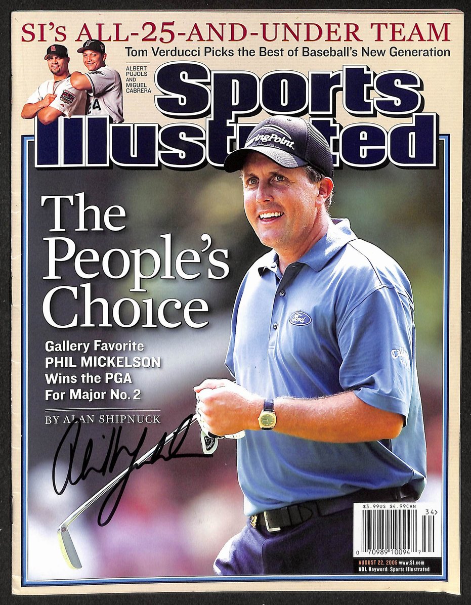 Phil Mickelson Signed 2005 Sports Illustrated Newsstand No Label Golf JSA 212956