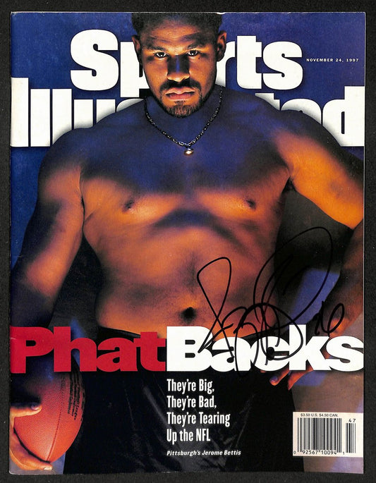 Jerome Bettis HOF Signed 1997 Sports Illustrated Newsstand No Label  JSA 212958
