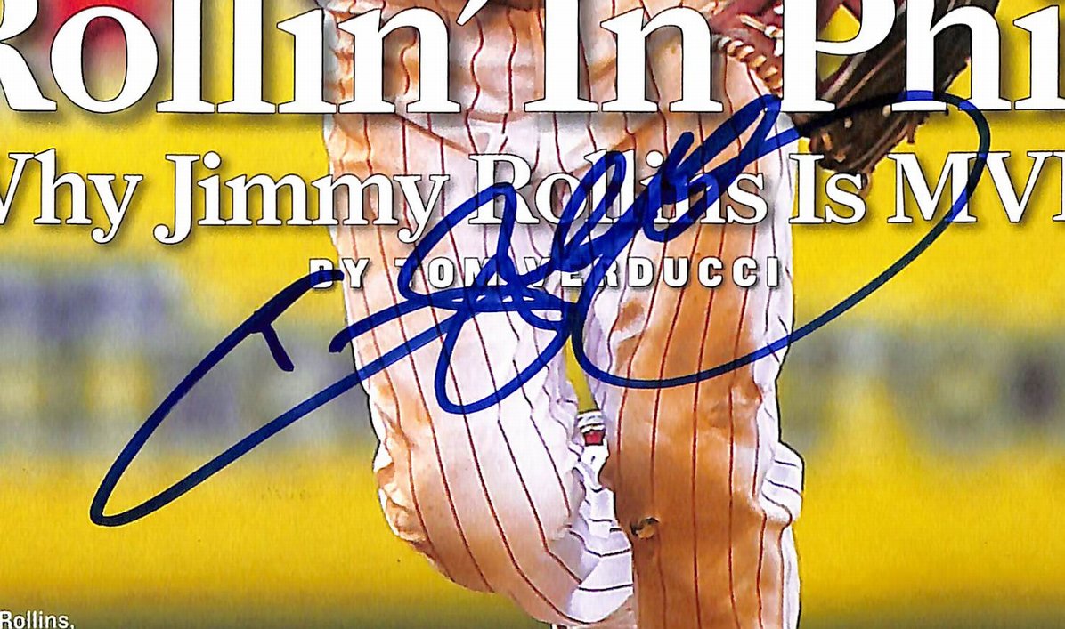 Jimmy Rollins Signed 2007 Sports Illustrated Newsstand No Label  JSA 212966