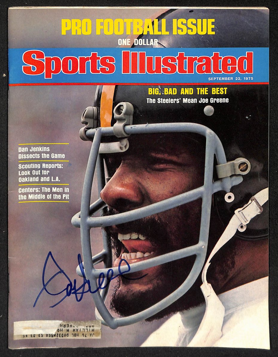Joe Greene HOF Signed/Autographed 1975 Sports Illustrated Steelers JSA 212967