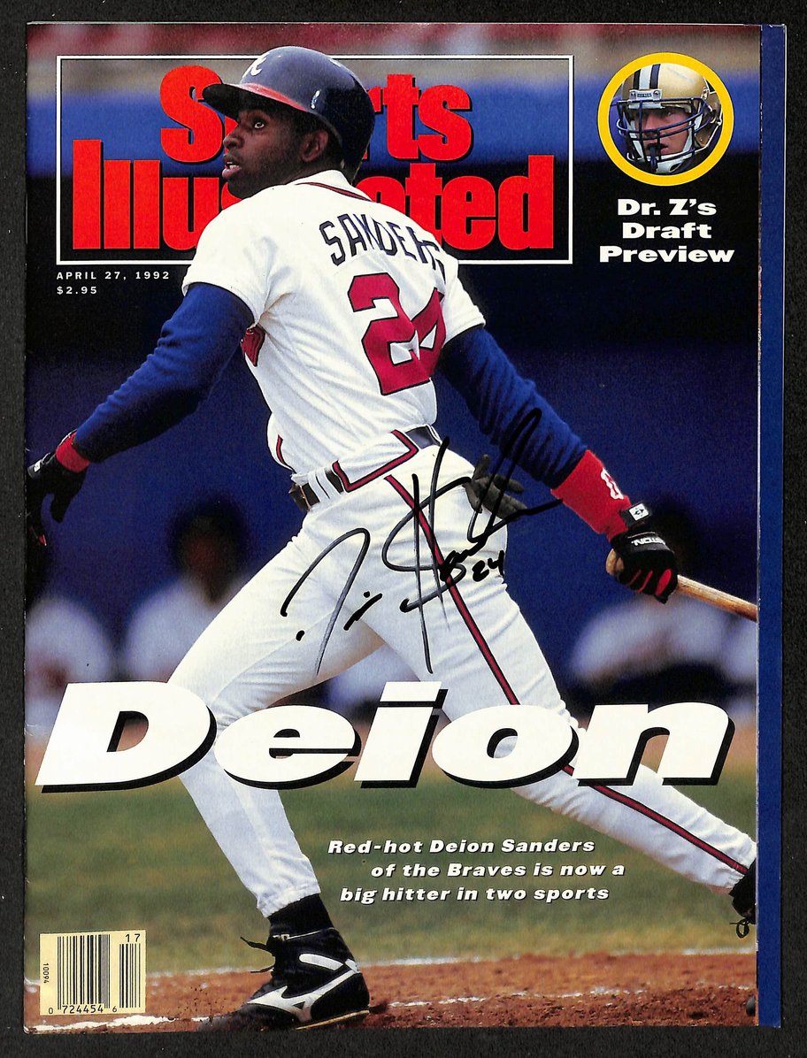 Deion Sanders Signed 1992 Sports Illustrated Newsstand Braves JSA 212969