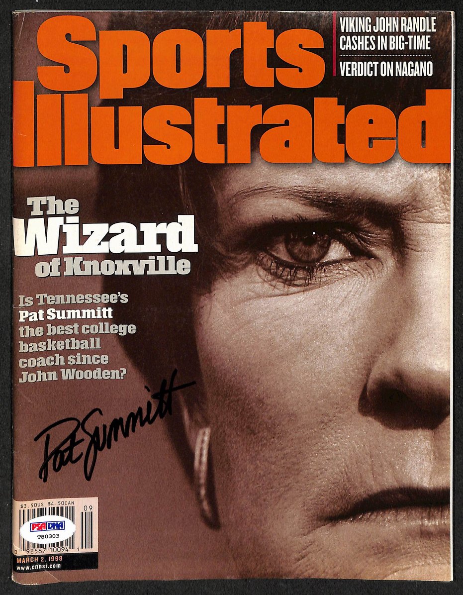 Pat Summitt Signed 1998 Sports Illustrated Newsstand No Label Vols PSA/DNA 12971