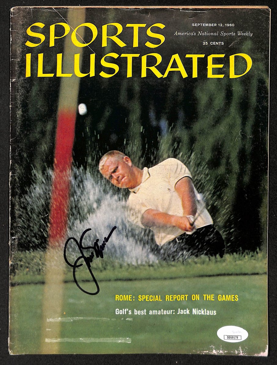 Jack Nicklaus Signed 1960 Sports Illustrated Label Removed 1st Cover JSA 212974