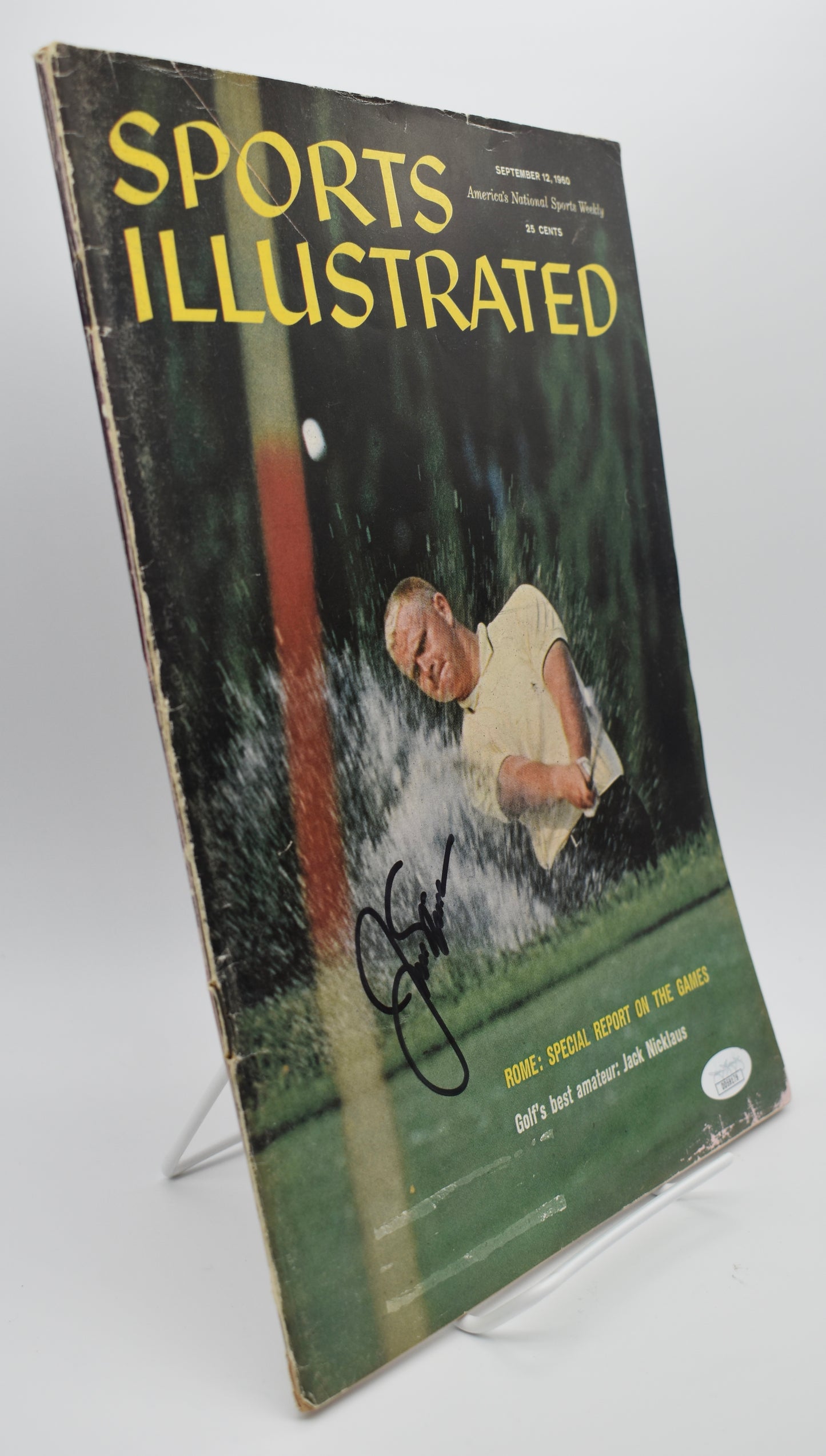 Jack Nicklaus Signed 1960 Sports Illustrated Label Removed 1st Cover JSA 212974