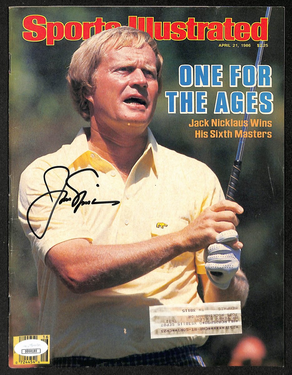 Jack Nicklaus Signed 1986 Masters Sports Illustrated Golf JSA 212975