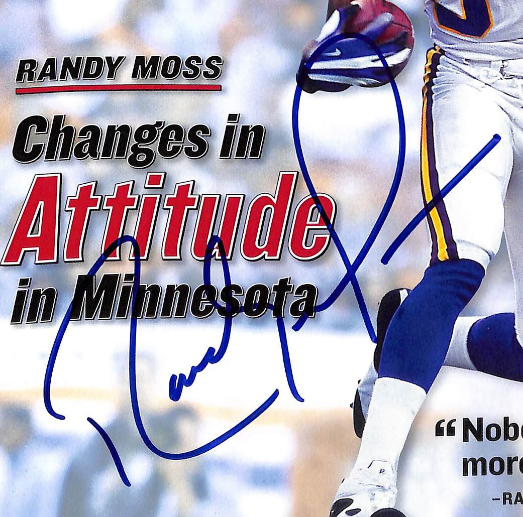 Randy Moss HOF Signed 2002 Sports Illustrated Newsstand No Label 1st Cover JSA