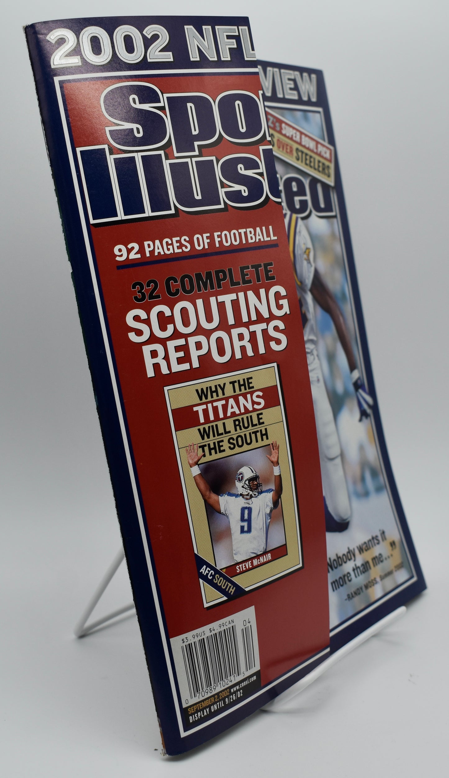 Randy Moss HOF Signed 2002 Sports Illustrated Newsstand No Label 1st Cover JSA