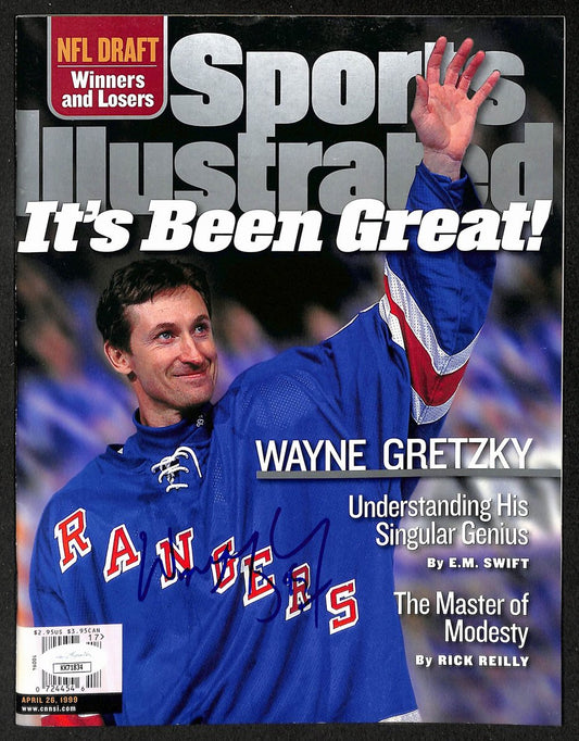 Wayne Gretzky HOF Signed 1999 Sports Illustrated Newsstand No Label  JSA 212980