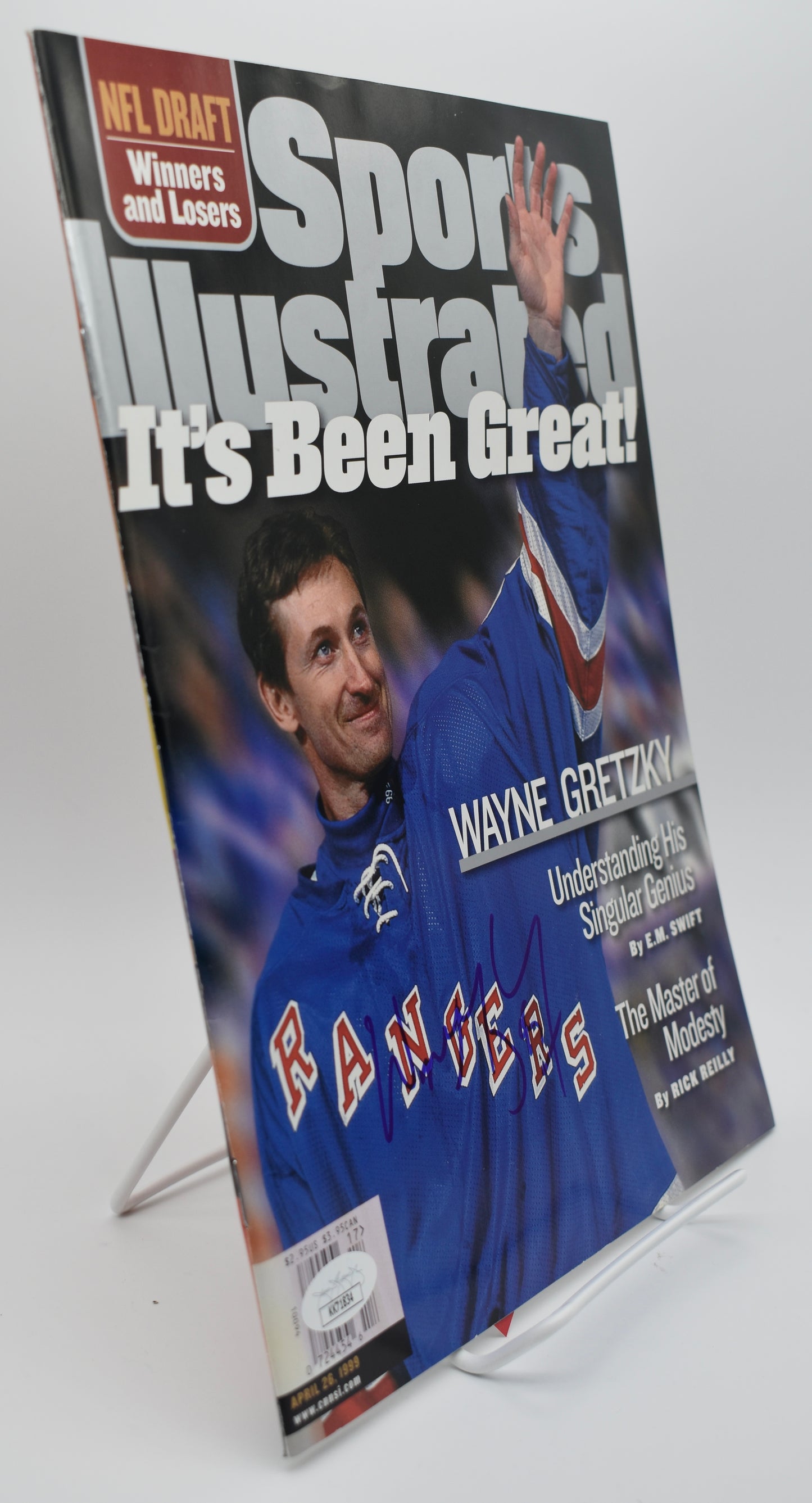 Wayne Gretzky HOF Signed 1999 Sports Illustrated Newsstand No Label  JSA 212980