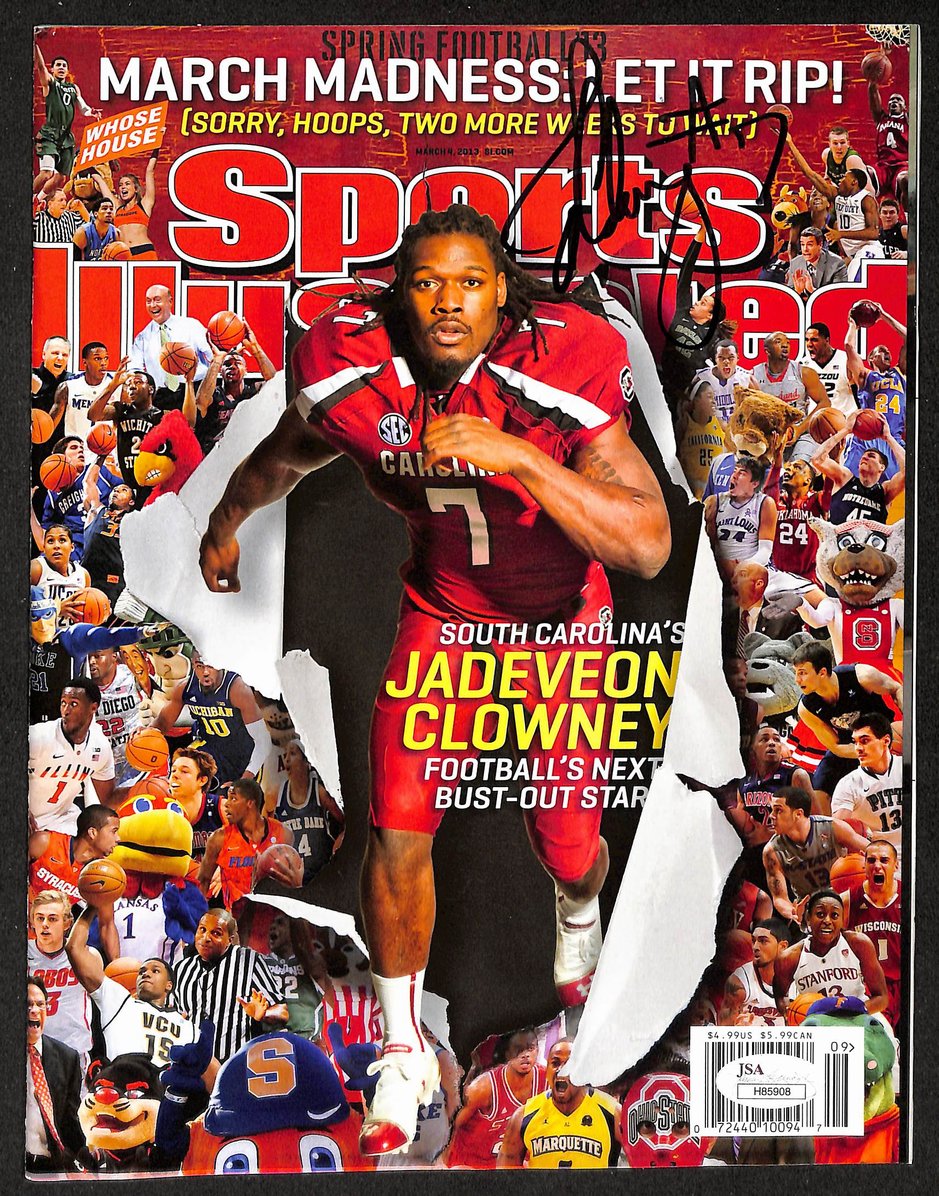 Jadeveon Clowney Signed 2013 Sports Illustrated Newsstand No Label  JSA 212981
