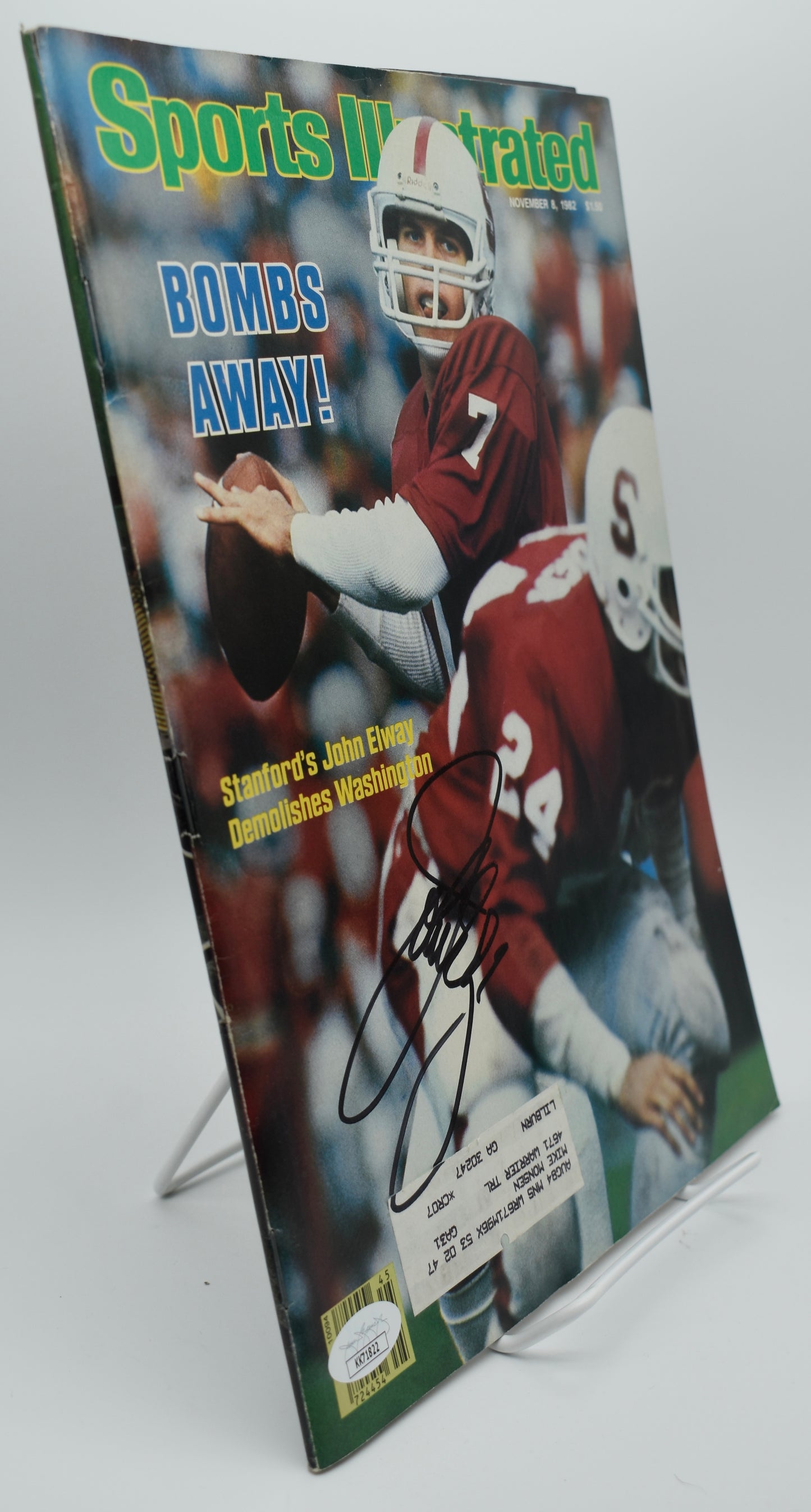 John Elway HOF Signed 1982 Sports Illustrated - 1st Cover Stanford JSA 212984
