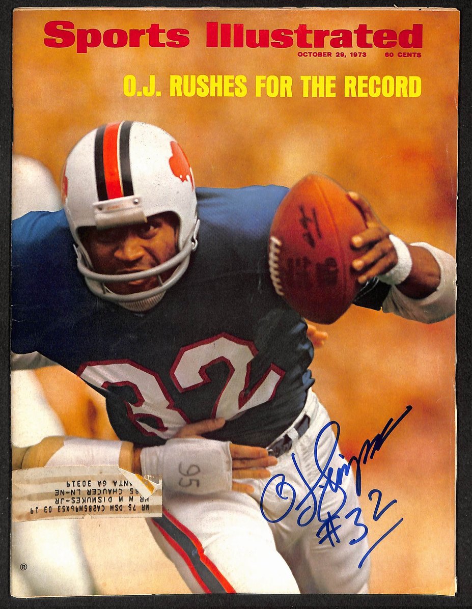 O.J. Simpson HOF Signed/Autographed 1973 Sports Illustrated Bills JSA 212987