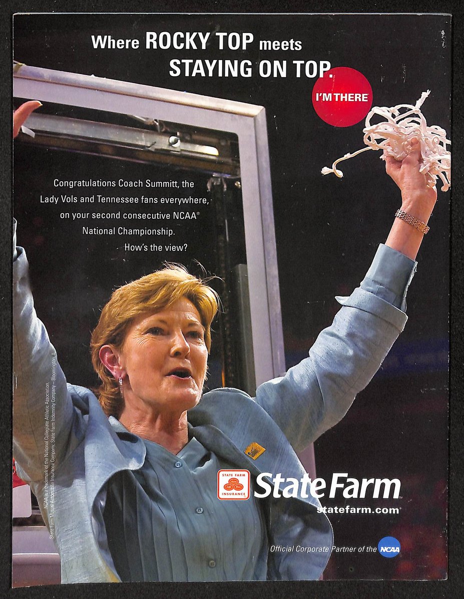 Pat Summitt Signed 2008 Sports Illustrated Commemorative Vols Champs JSA 212988