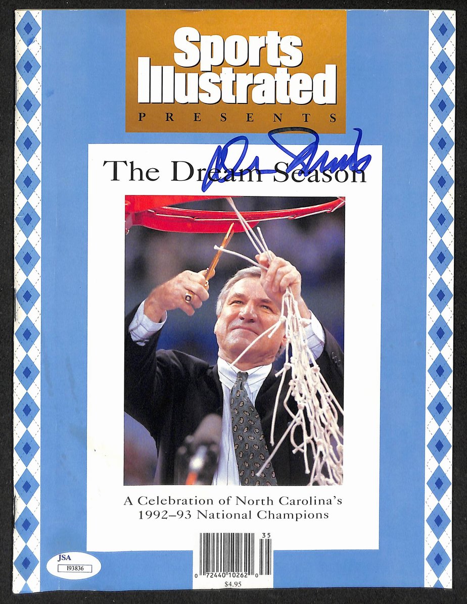 Dean Smith Signed 1993 Sports Illustrated Presents Dream Season UNC JSA 212989