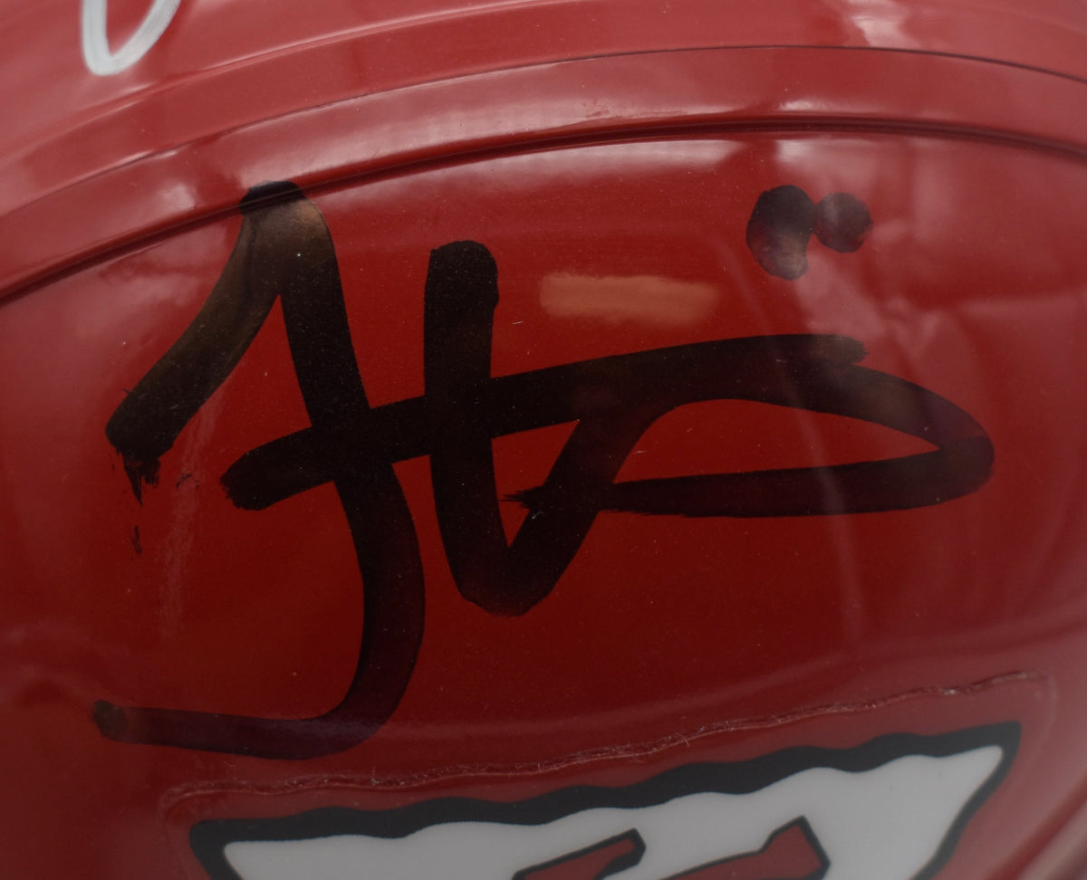 Eric Berry/Tyreek Hill Chiefs Dual-Signed/Auto Mini Football Helmet JSA 212249