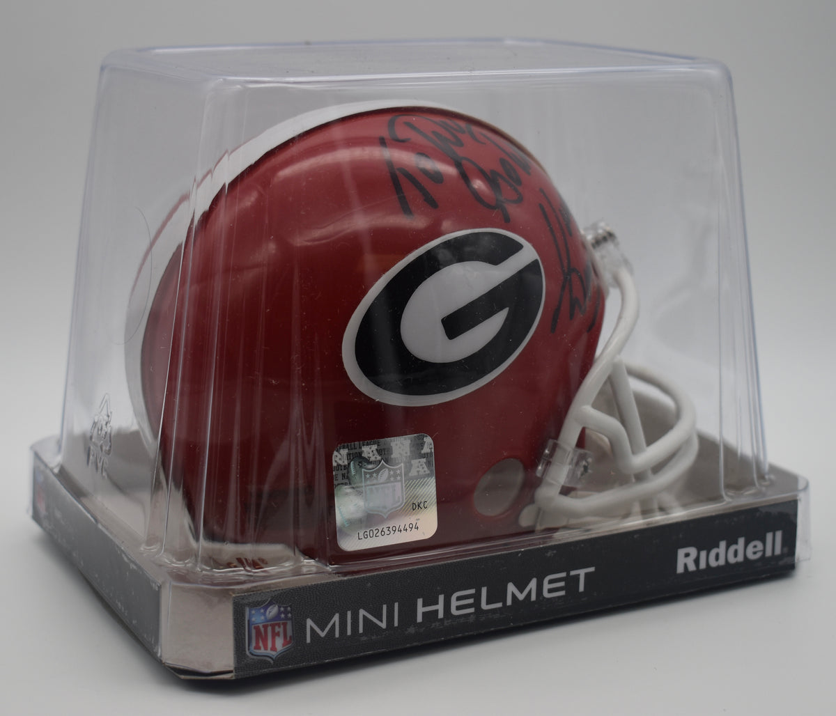 Larry Munson Announcer Georgia Signed/Inscribed Mini Football Helmet JSA 212250