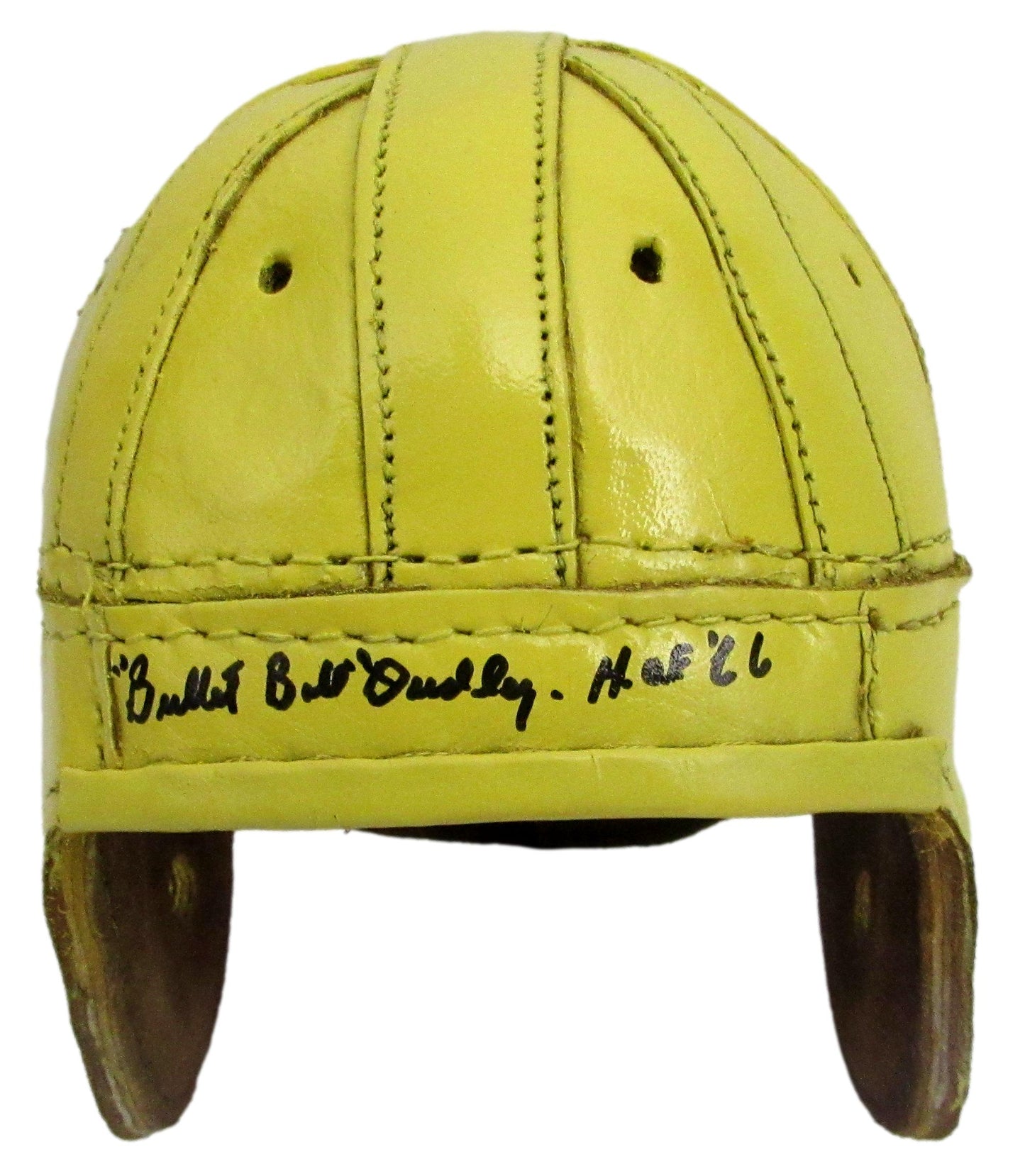 Bill Dudley HOF Signed/Inscr Steelers Leather Mini Football Helmet JSA 213346